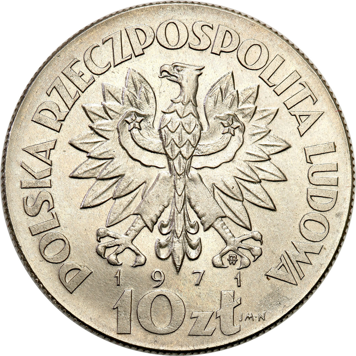 PRL. PRÓBA Nikiel 10 złotych 1971 – FAO fiat panis
